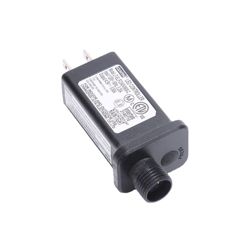 Outdoor low-voltage waterproof power supply 8 function flashing 5V24V European and American standard LED festival light decorative color light adapter Item Picture