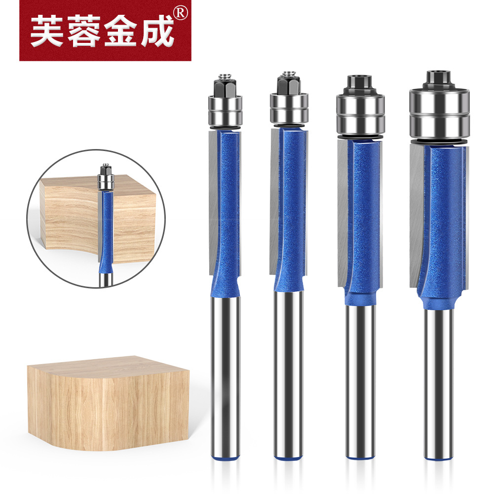 Head double-axis trimming tool, tungsten steel profiling woodworking milling cutter, slotting flat edge tool, alloy blade head set full figure
