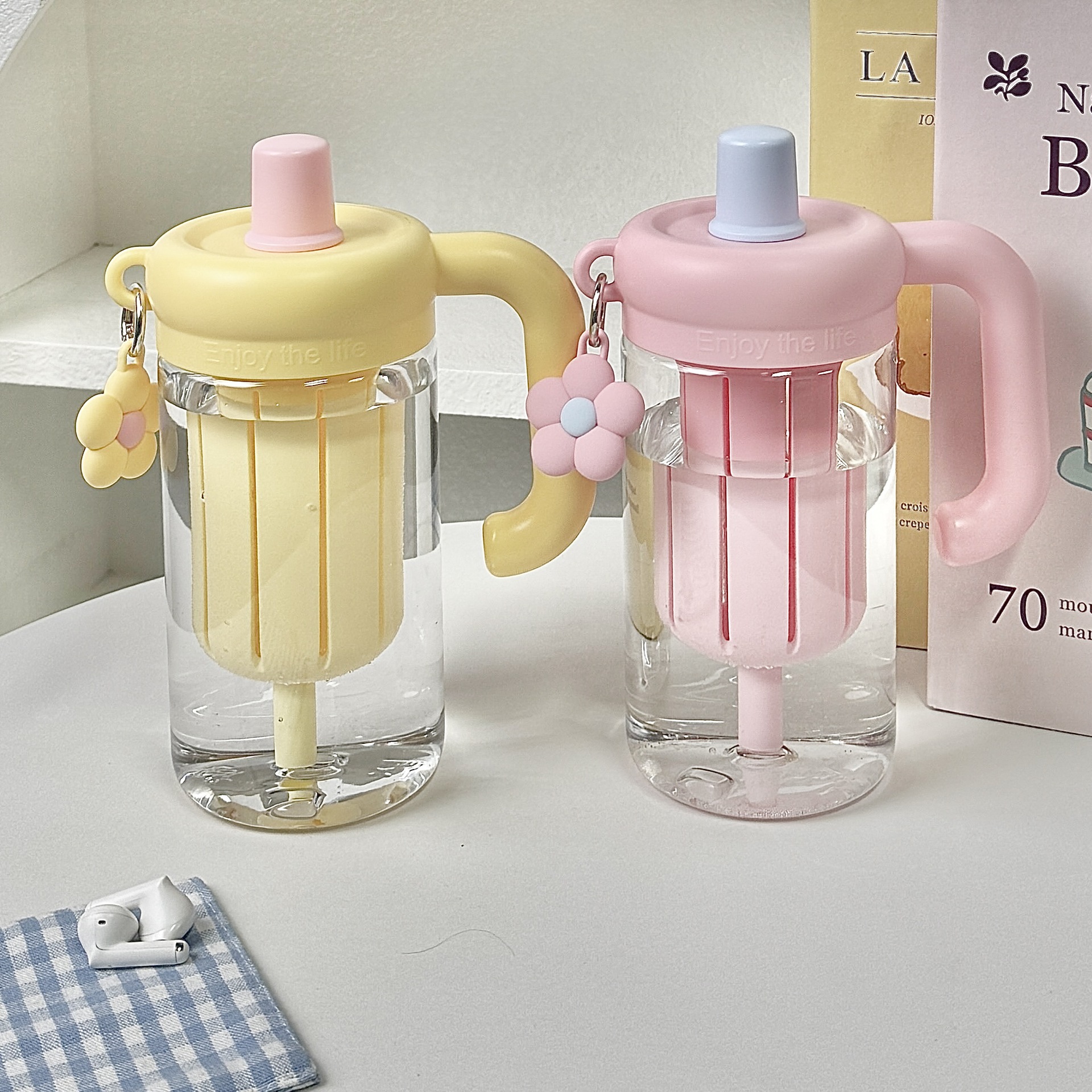 Office tea-water separation cups, cute water cups, girls' high appearance level in cups, portable sports water bottles for going out wholesale Specification drawing