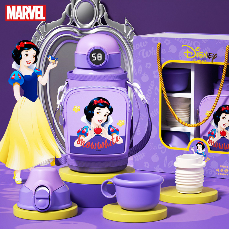 Wholesale of genuine Disney children's insulated cups, 316 stainless steel four-lid cartoon student water bottles, and large-capacity water cups full figure