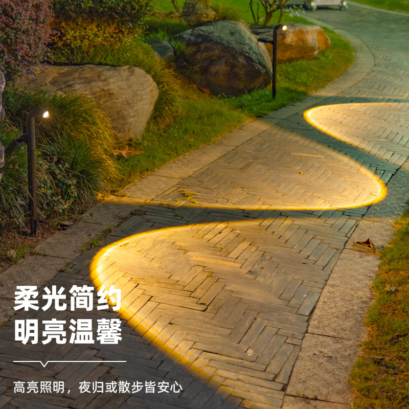 New solar lawn lights, outdoor courtyard decoration solar ground lights, road lighting solar spotlights Specification drawing