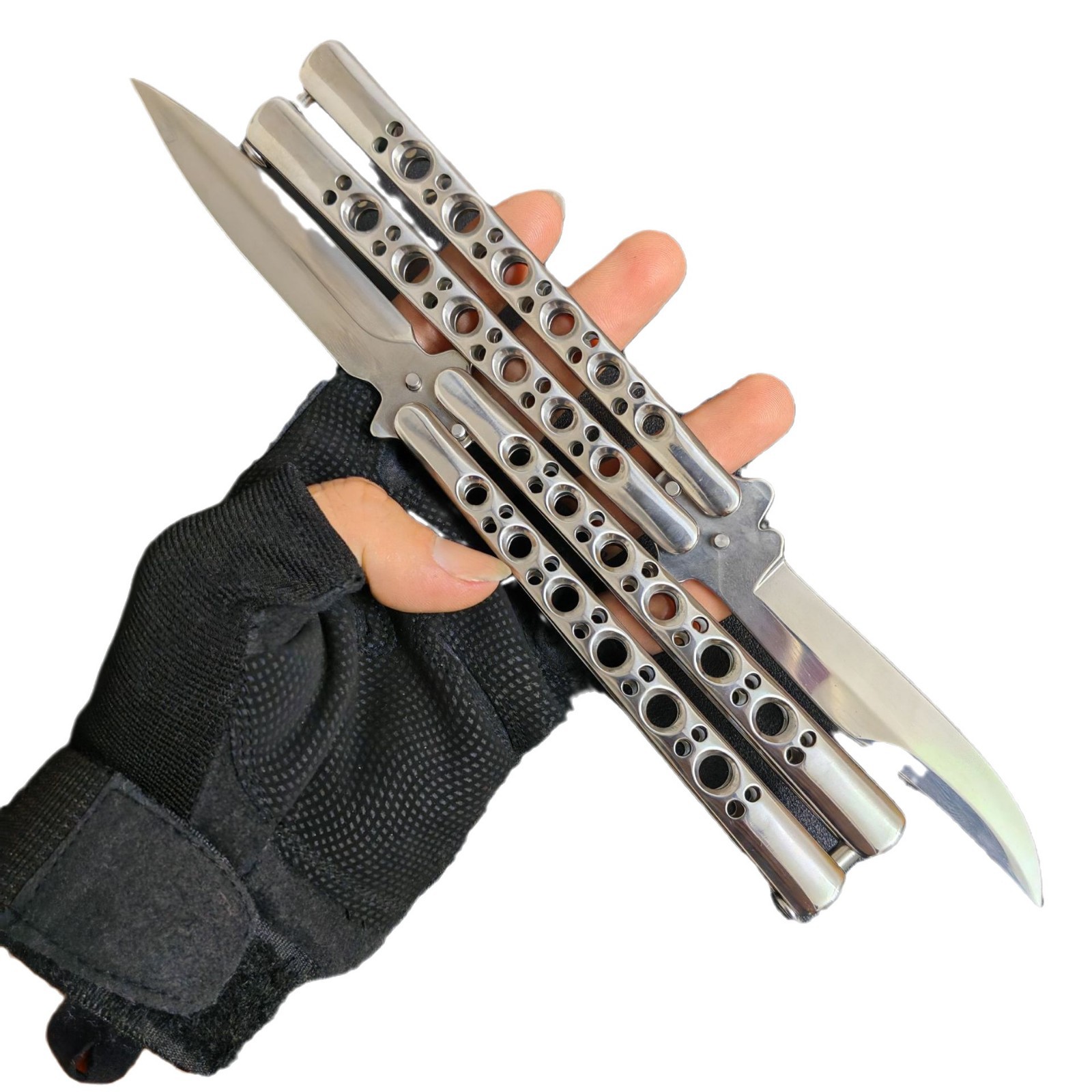 Amazon Butterfly knife Folding knife Butterfly comb practice knife factory Foreign trade CSGO competitive toys without sharp edges Item Picture