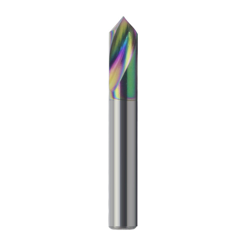 The color coating of the CNC hard alloy fixed-point drill has a long service life. Tungsten steel fixed-point drill, 90-degree fixed-center drill for copper and aluminum Item Picture