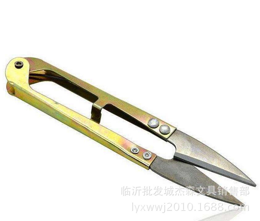 Wholesale cross-stitch U-shaped small scissors, thread end scissors, fishing line scissors, stainless steel yarn scissors full figure