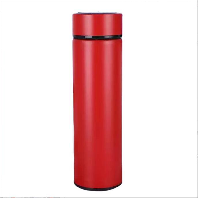 Customized 304 stainless steel smart insulated cup, business gift advertisement, straight cup, LED touch screen display temperature cup Item Picture