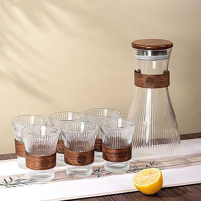 Cross-border cooling water kettle, glass high-temperature resistant cooling water kettle, household cooling water cup set, explosion-proof cooling water kettle, high appearance level full figure