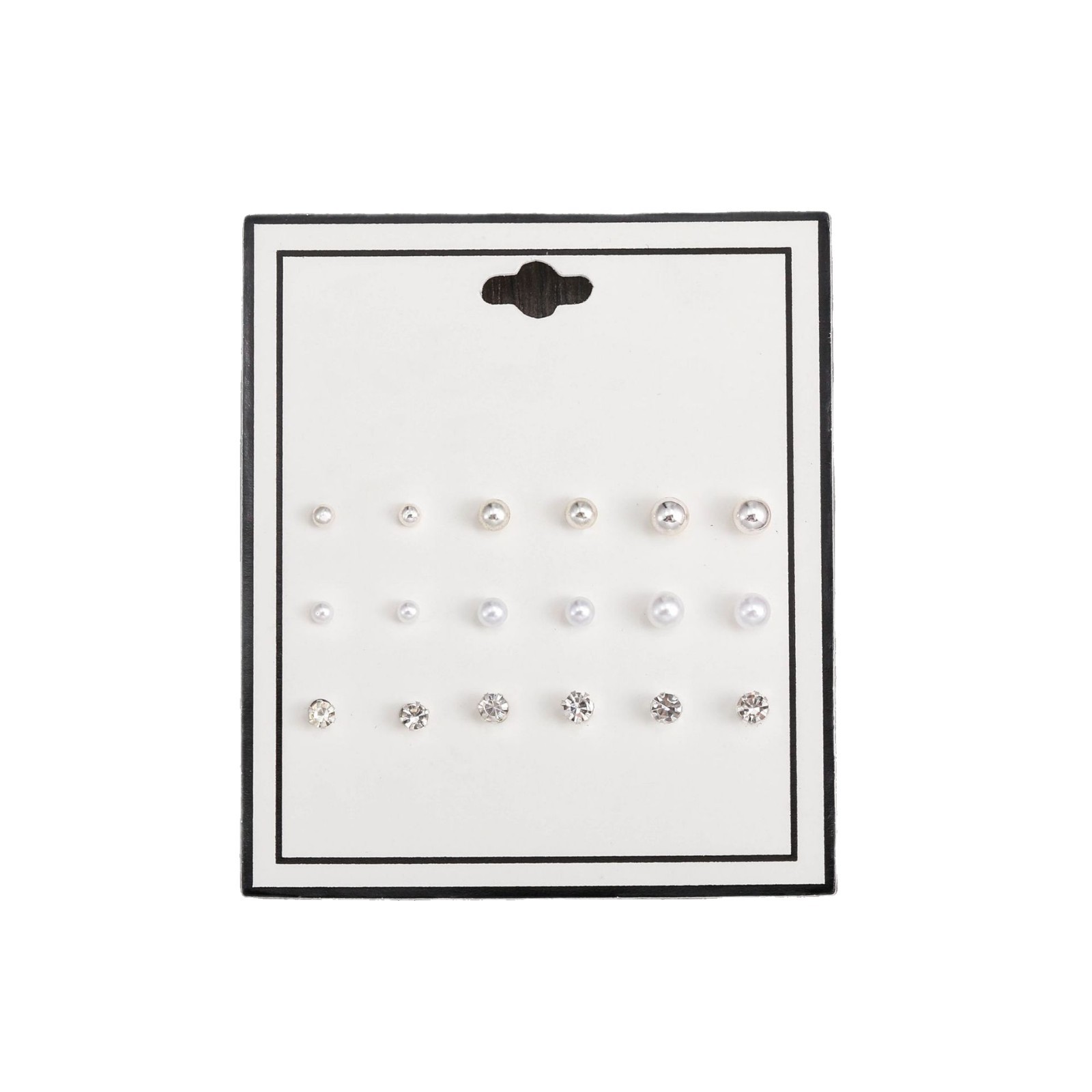 A set of multiple pairs of earrings and stud earrings, a new type of alloy earrings with cross-border pearls from Europe and America. Wholesale from the manufacturer Item Picture