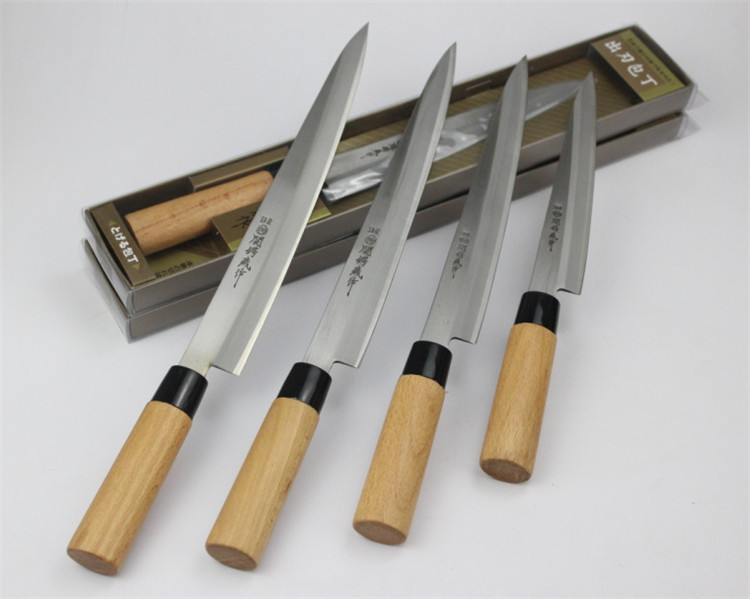 Japanese-style sashimi knife, salmon and tuna sashimi knife, Japanese sushi knife, kitchen household fish slicing knife Specification drawing