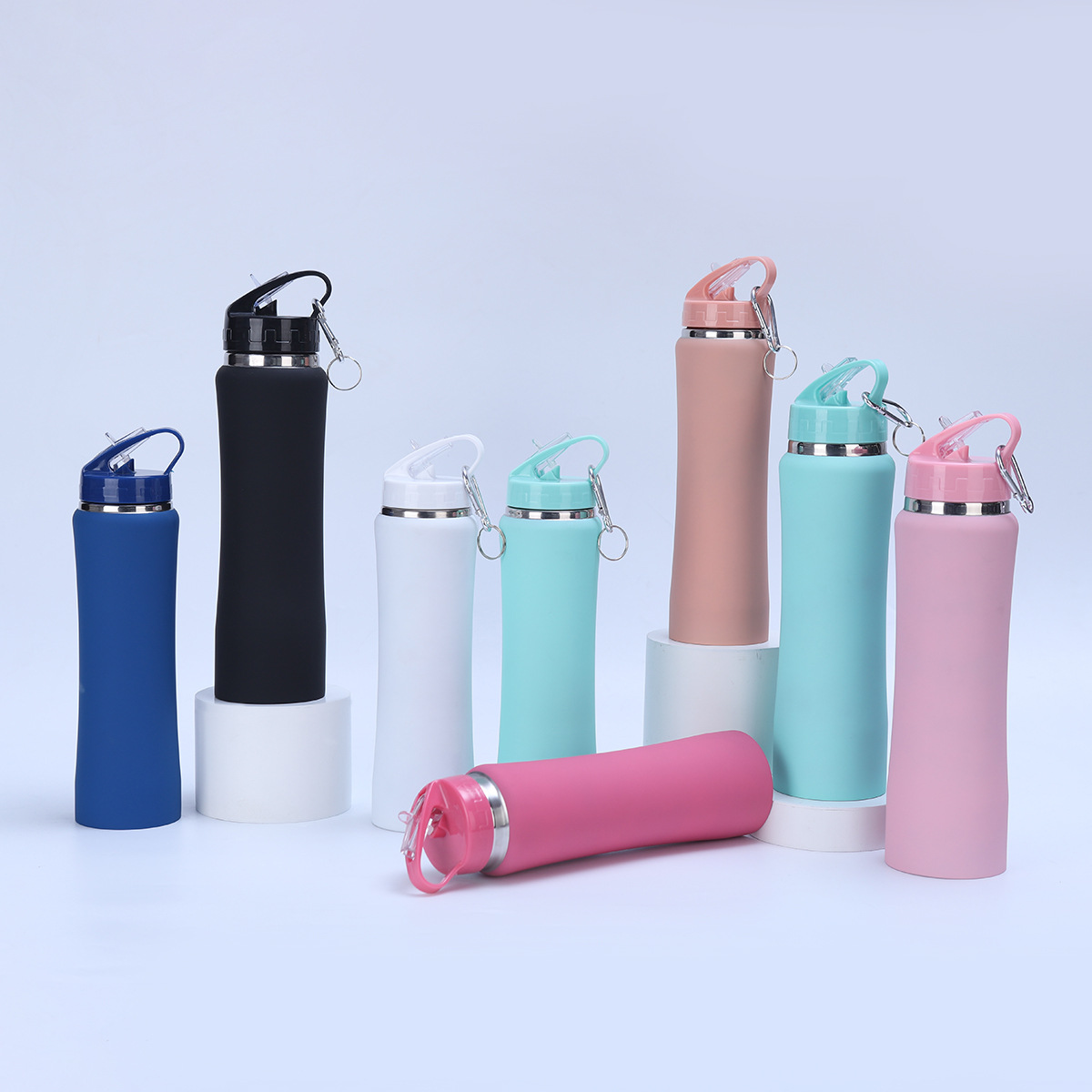 Cross-border 304 stainless steel insulated cup, large-capacity portable hand-held straw cup, outdoor high appearance level, small waist water bottle full figure