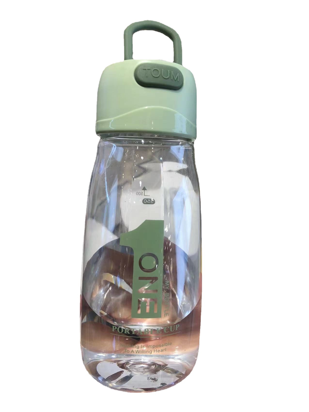 Summer new portable cup, digital water bottle with filter screen, space cup, graduated plastic cup, student durable water cup Item Picture
