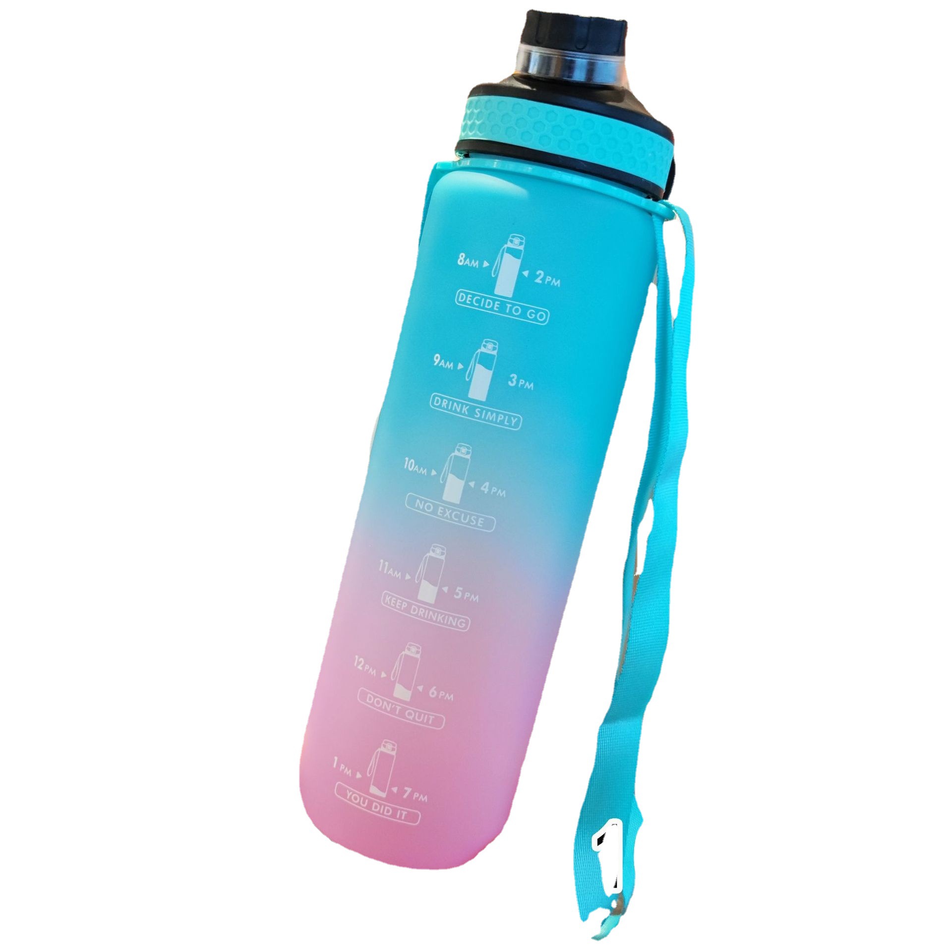 Space cup, plastic direct drinking cup, outdoor sports strap, male and female students, adult portable water cup, tea strainer, Amazon Item Picture