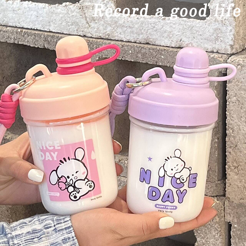 Large capacity water cup, high appearance level, portable cup, direct drinking cup, Sanrio, cute Hello Kitty, Pacha dog, female student Specification drawing