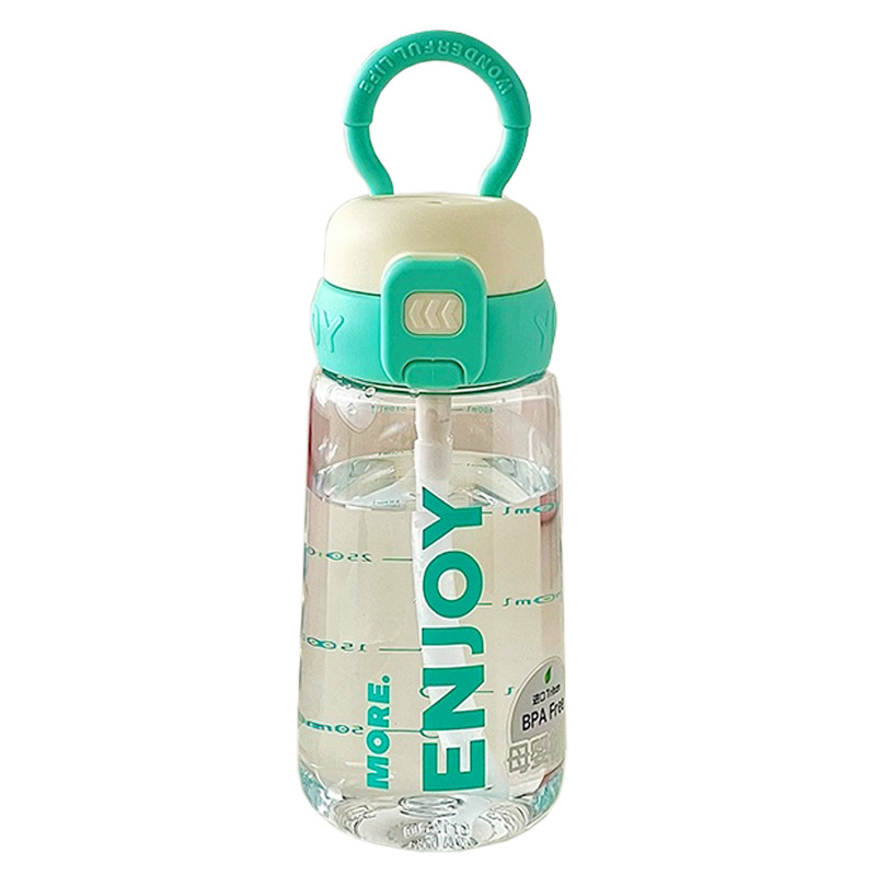 Simple tritan water cup, sports couple fitness, high appearance level plastic cup, portable summer new straw cup wholesale Item Picture