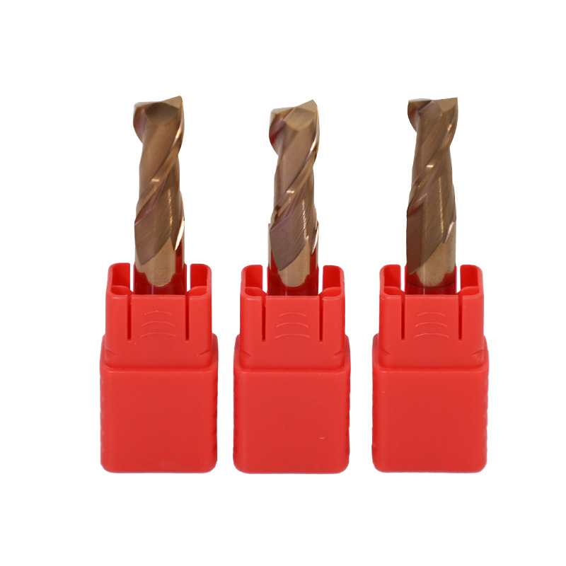 55° 2-edge tungsten steel carbide milling cutter, 55° straight shank two-edge CNC-coated flat-bottom keyway small diameter end mill Item Picture