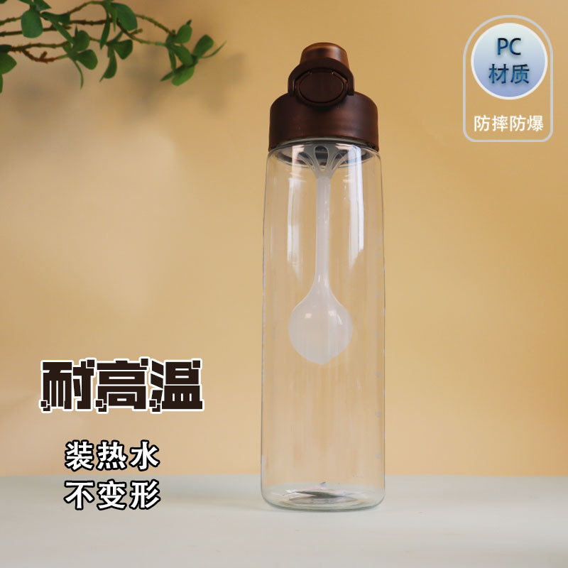 Customized transparent plastic water cups for summer student tea brewing, heat-resistant tea water bottles for boys and girls, wholesale space cups Specification drawing