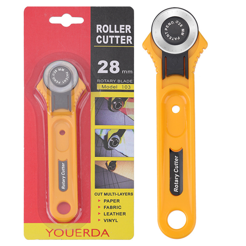 Manual roller fabric cutting knife, leather cutting knife, paper cutting knife, circular wallpaper knife, roller knife, dashed line, curve, wavy line, utility knife Item Picture