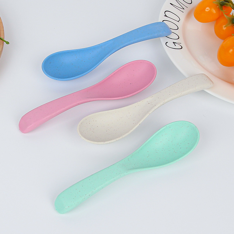 Cross-border Nordic wheat straw spoon, wheat straw spoon, Amazon plastic small spoon manufacturer wholesale details Picture