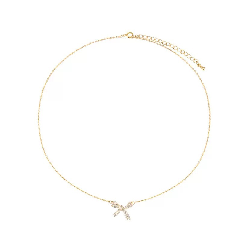 Wholesale of new Korean InS-style pearl necklaces that are versatile and high-end for women, as well as light luxury and niche butterfly collarbone chains Item Picture