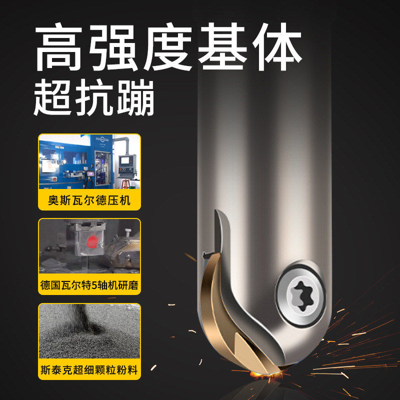R4, R5, R6, R8, R10, R12.5, R15 semi-spherical inserts, P3200 ball-end inserts, T2139 milling cutter bar arc inserts Application Scenario