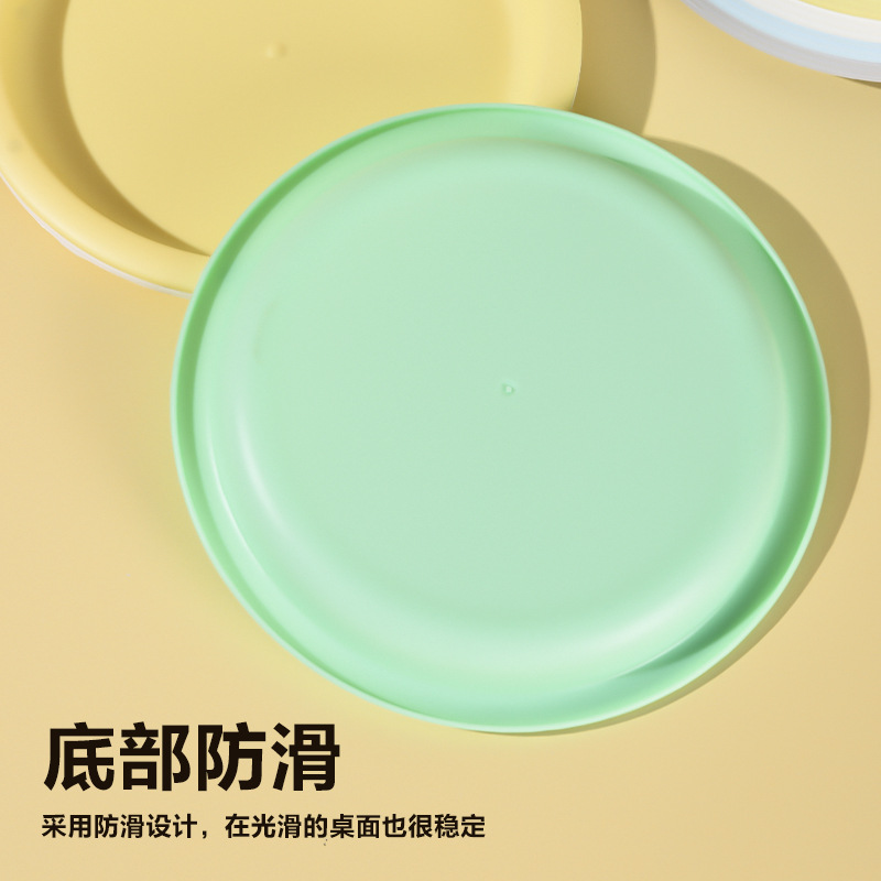 Wholesale of six-piece pp Japanese-style children's plastic dinner plates, creative snack round plates, dinner plates and colorful tableware Application Scenario