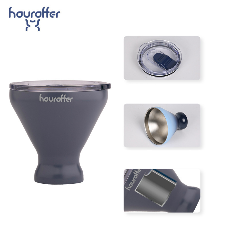 Double-layer 304 stainless steel Martini wine glasses, new Martini insulated cups, cocktail glasses, insulated cups details Picture