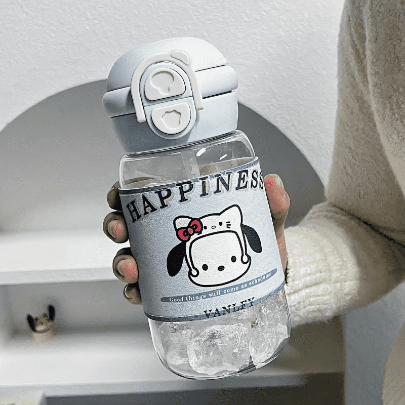 Double-drinking plastic cup, high appearance level for students, cute milk cup for girls on Instagram, portable straw cup for work, new model 2025 Application Scenario