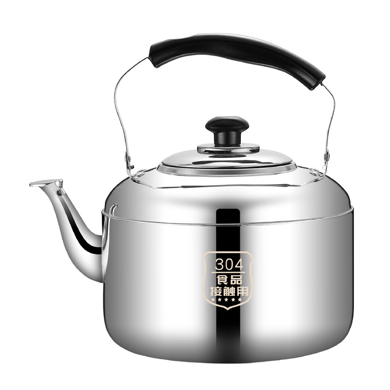 Extra-thick 304 stainless steel whistling large-capacity kettle, gas household kettle, gas stove, induction cooker, universal Item Picture