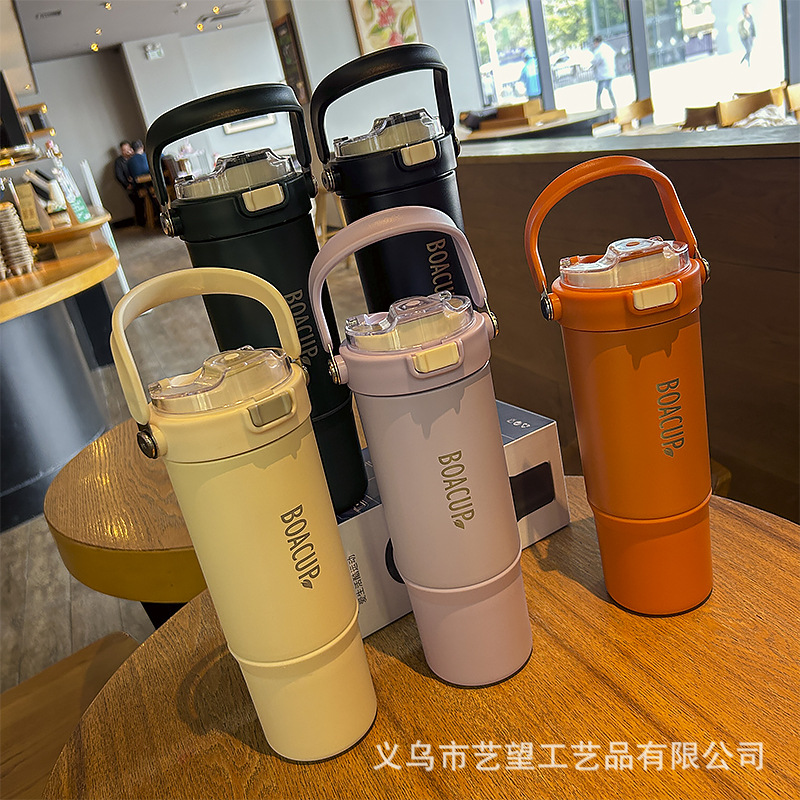 Cross-border exclusive 40oz large-capacity portable car cup, double-layer thickened 304 stainless steel insulated cup for portable sports details Picture