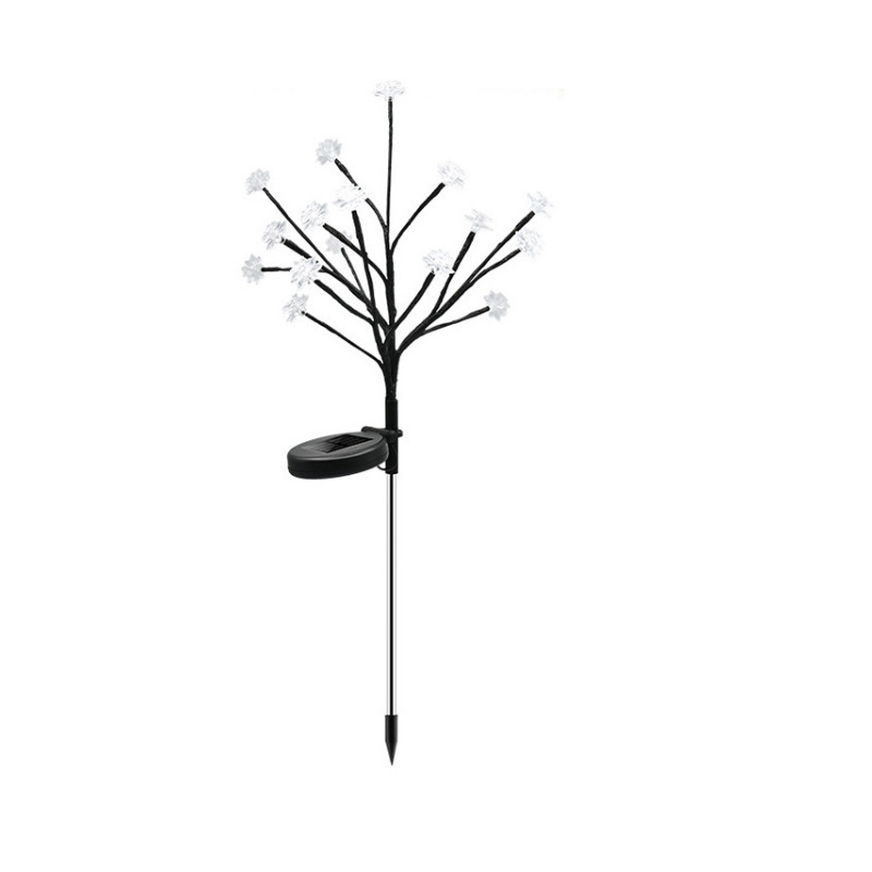 Solar-powered cherry blossom ground socket lights, outdoor waterproof branch lawn lights, festival decorative lights, warm courtyard decorative lights Application Scenario