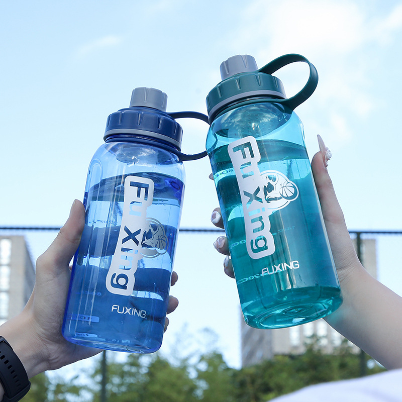 Fuxing extra-large capacity direct drinking water cup, outdoor plastic water cup, portable fitness sports water bottle, anti-drop space cup Specification drawing