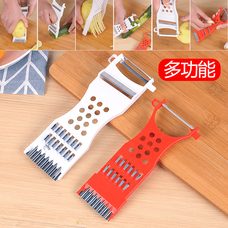 Grater, peeler, multi-functional household all-purpose vegetable and potato shreds, scraper and slicer, kitchen peeler and plug full figure