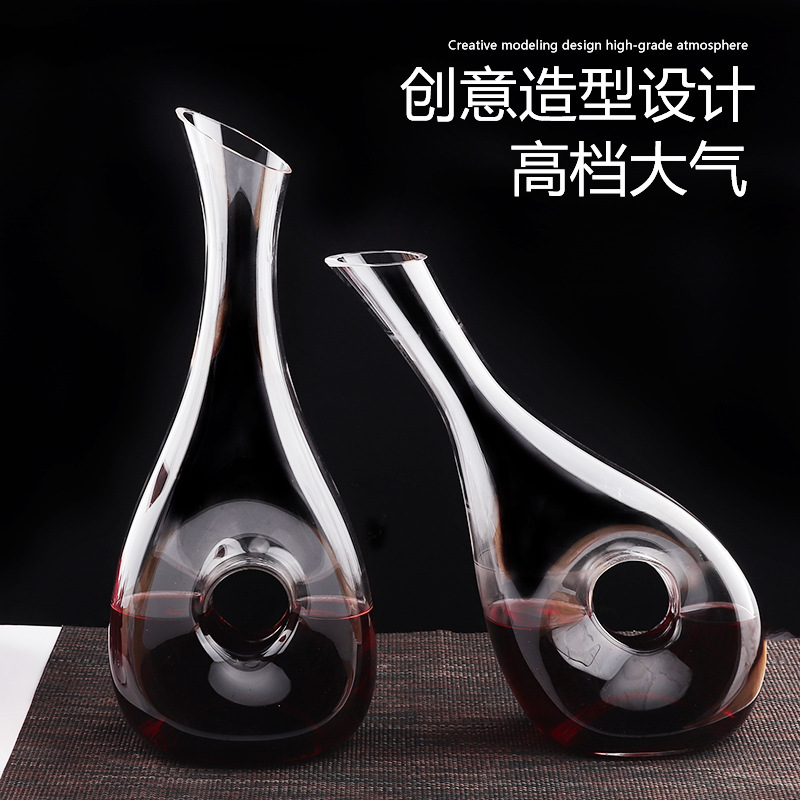 Creative snail decanter, household crystal glass wine dispenser, commercial high-end European red wine mixer details Picture