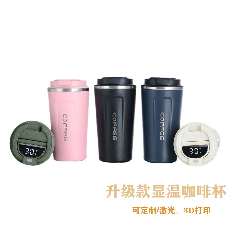 Cross-border direct supply best-selling stainless steel coffee cups, car insulated cups, gift advertisements, creative leisure travel cups details Picture