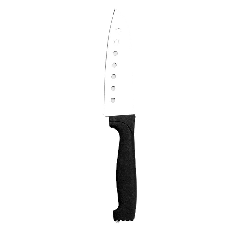 Stainless steel fruit knife, kitchen seven-hole sushi knife, household fruit knife, portable kitchen knife, fruit peel peeler Item Picture