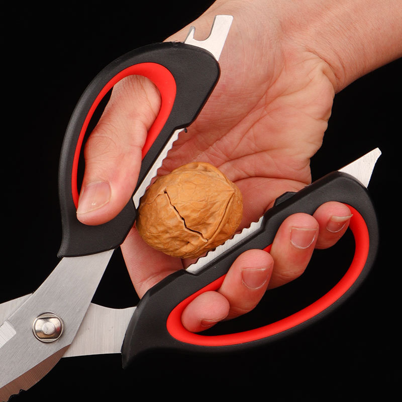 Kitchen scissors, household stainless steel powerful shrimp scissors, chicken bone scissors, multi-functional meat bone and barbecue, extra-large food scissors Application Scenario