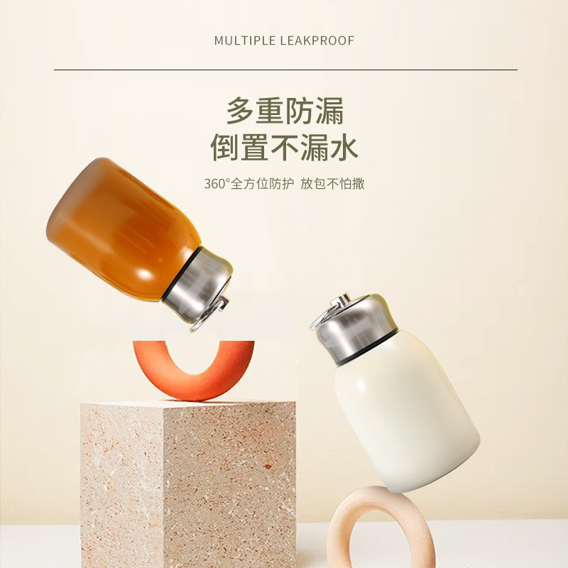 New 304 stainless steel insulated cup, vacuum double-layer mini chubby pocket cup, portable tea cup for car Specification drawing