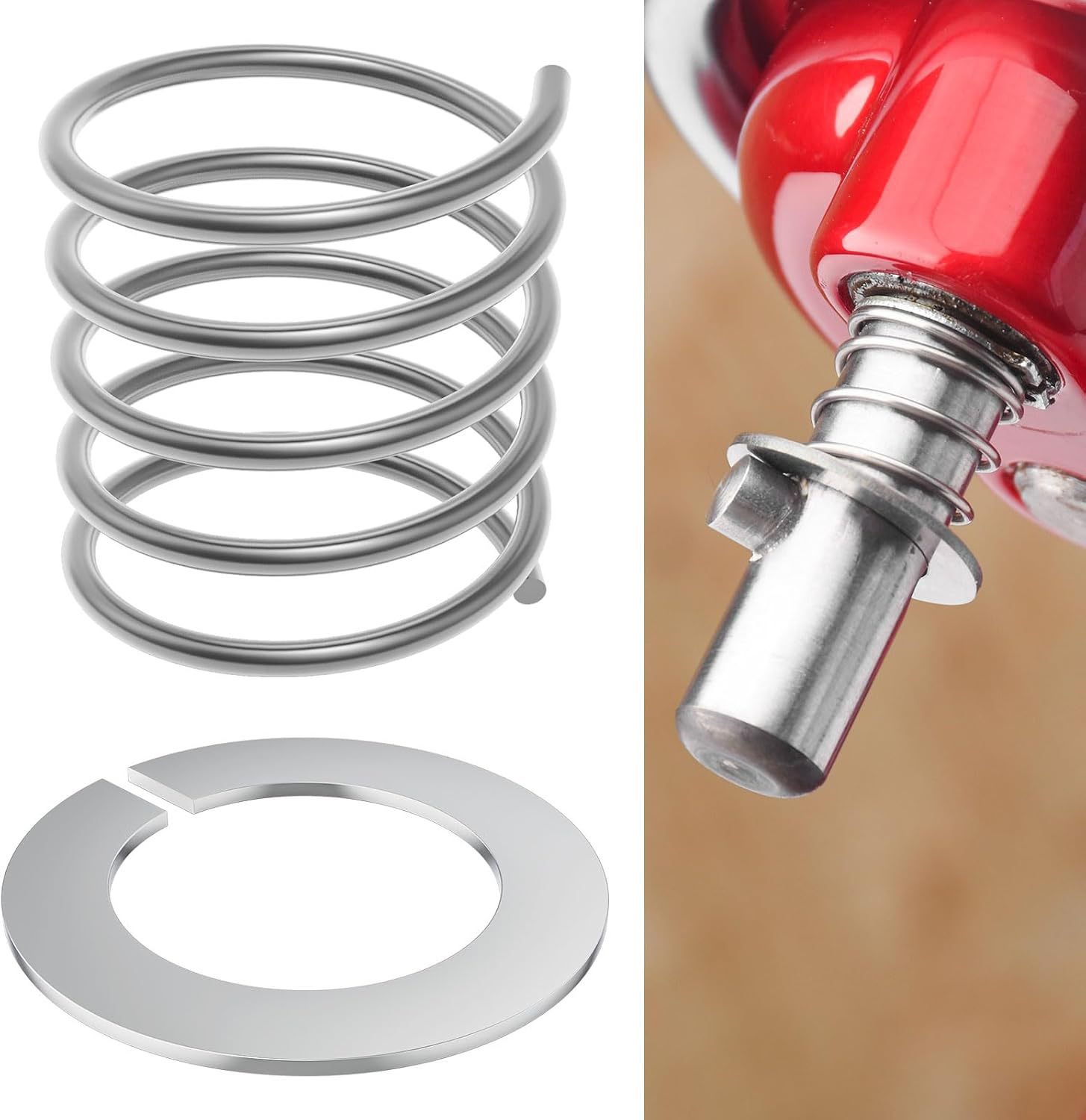 Quick installation accessory upgrade for Kitchenaid vertical mixer stainless steel springs and washers undefined