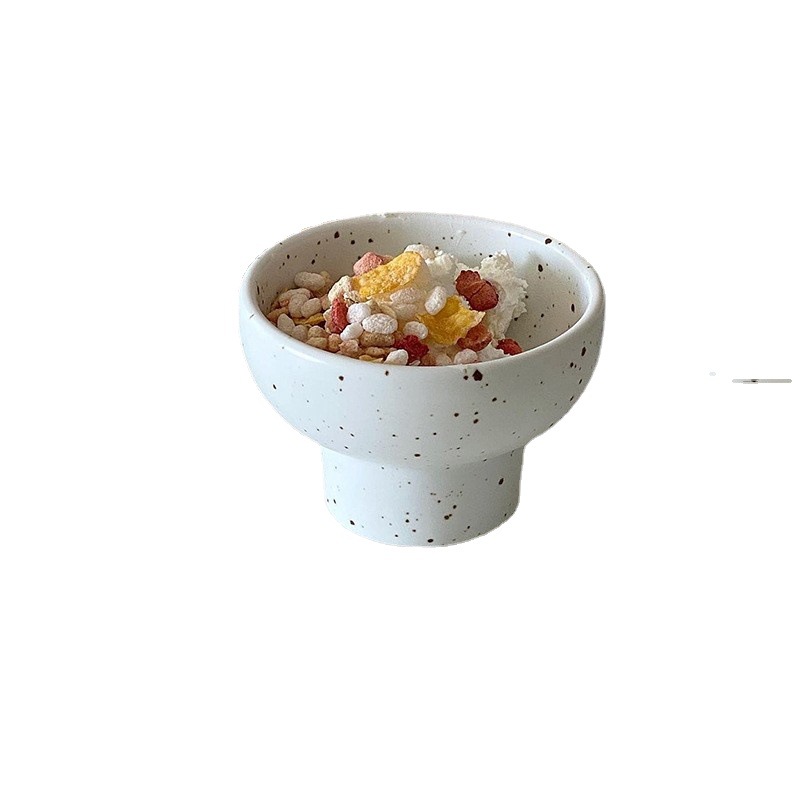 ins Korean creative dessert, personalized ice cream, small bowl, ceramic ink-splashed high bowl, ice cream, yogurt, fruit cup Item Picture