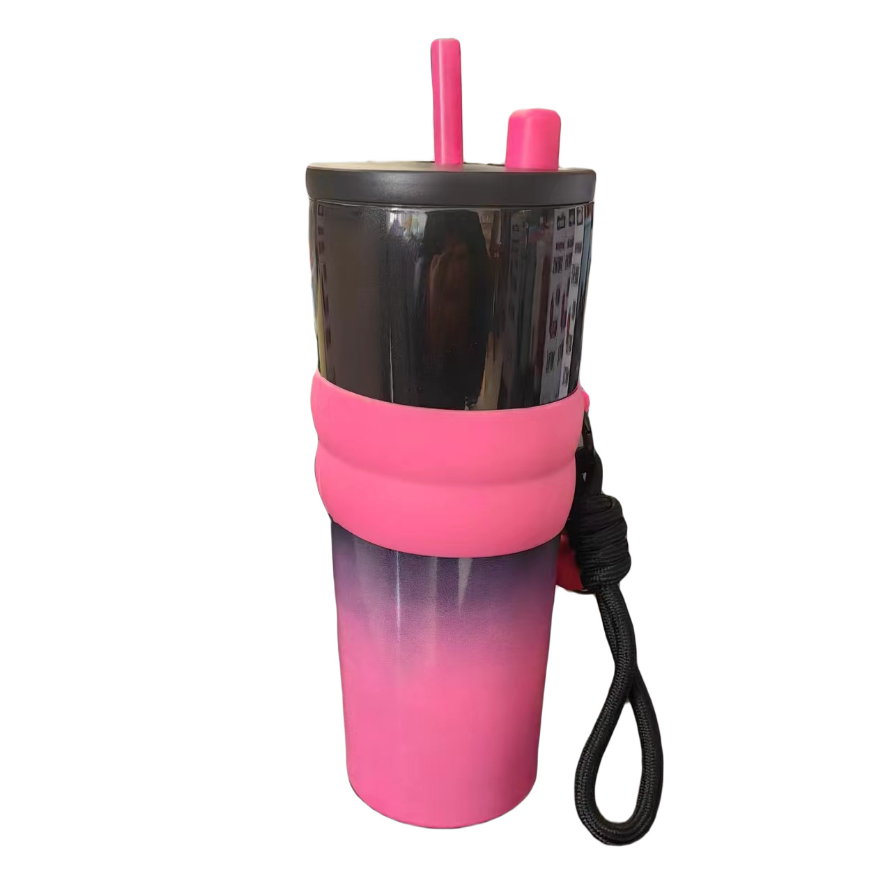 Cross-border insulated cup, 316 stainless steel car cup, large-capacity coffee cup, new ice cup with straw, water cup Item Picture