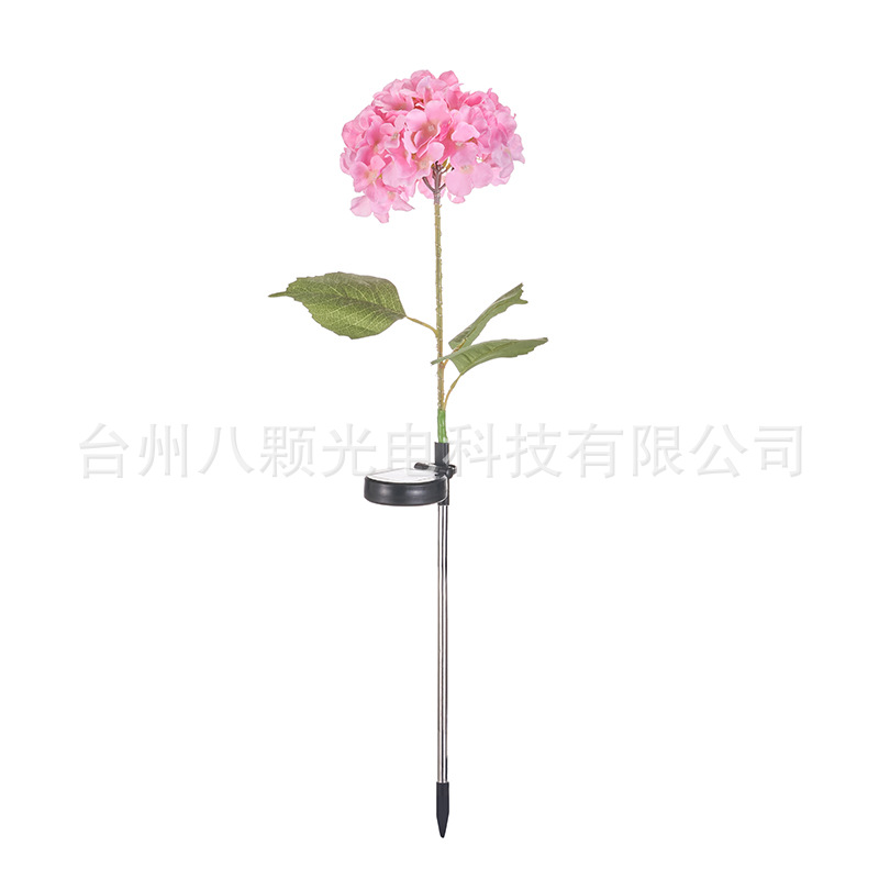 Solar-powered hydrangea lamp, outdoor courtyard household waterproof decorative lamp, balcony garden atmosphere landscape ground insert lawn lamp Item Picture