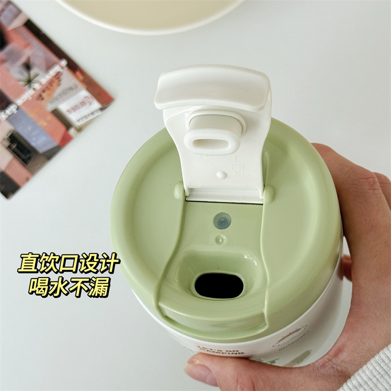 Cute mini children's insulated cup with high appearance level, stainless steel water cup, student camping style coffee cup, portable for takeout Specification drawing
