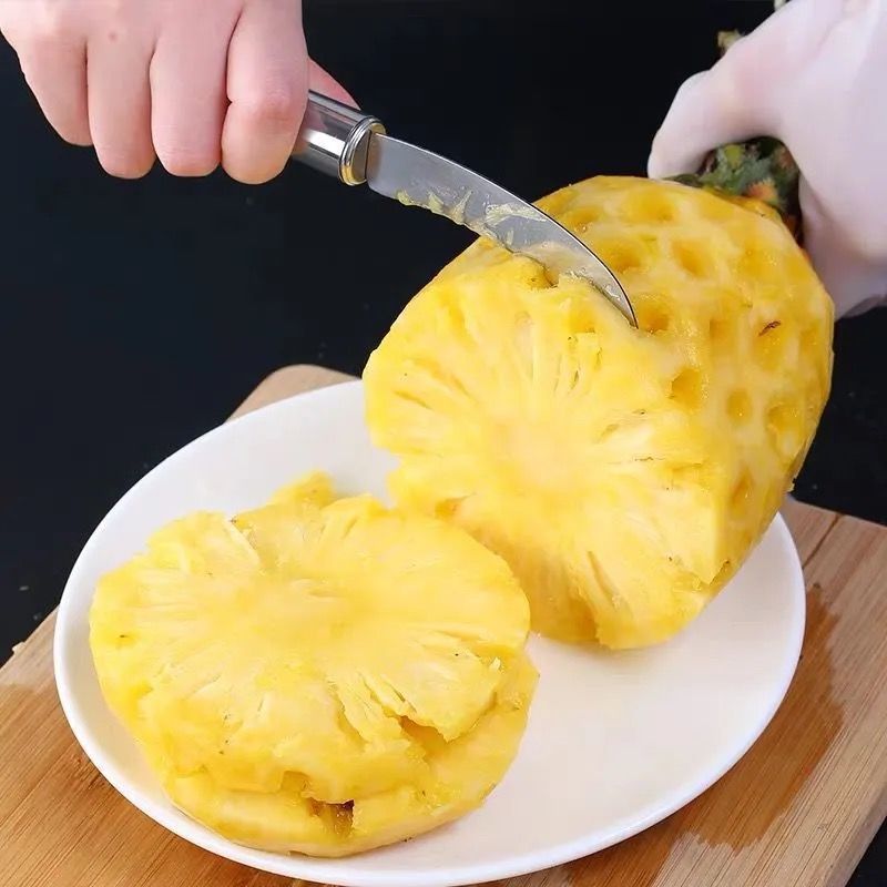 Stainless steel small scythe, small sickle, banana knife, vegetable cutter, pineapple cutter, fruit knife, jackfruit knife, leek cutter Specification drawing