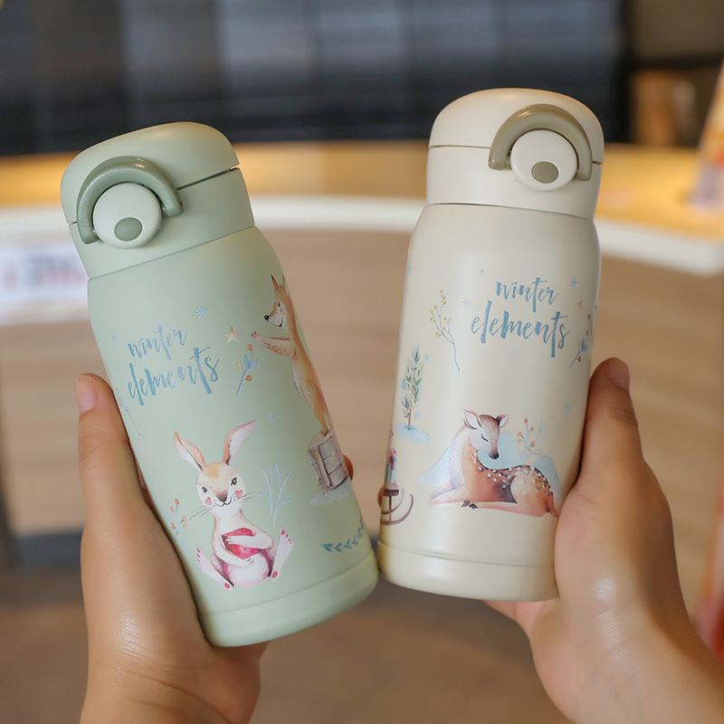 Simple stainless steel insulated cup, snap-on bouncy cup, outdoor mini pocket cup, portable children's drinking cup, gift cup Specification drawing