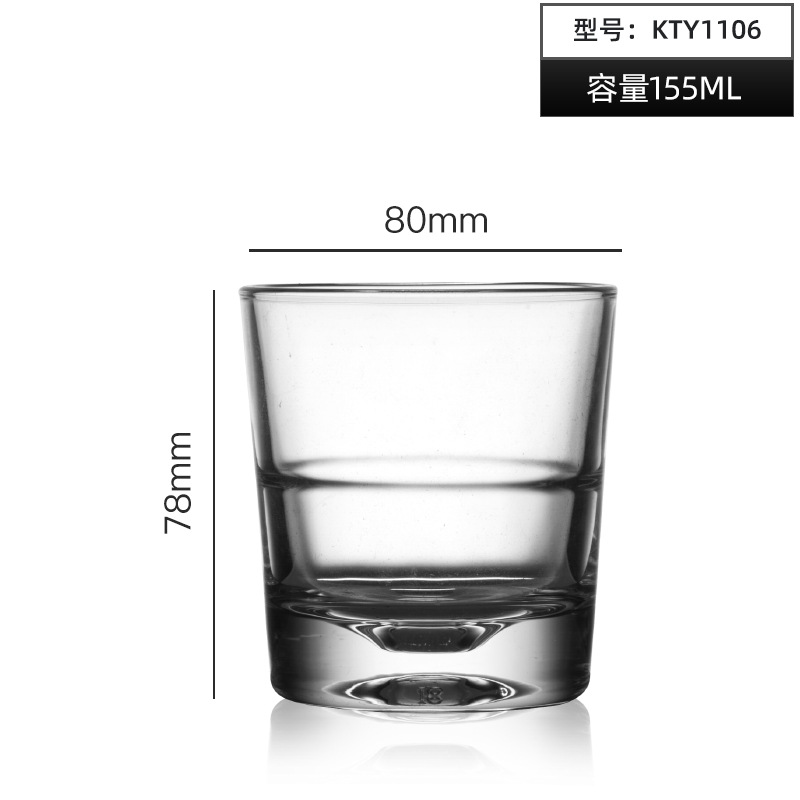 Creative transparent glass cups, beer mugs, restaurant bars, KTV whisky cups, Western-style wine cups, thick-bottomed water cups, beverage cups Application Scenario