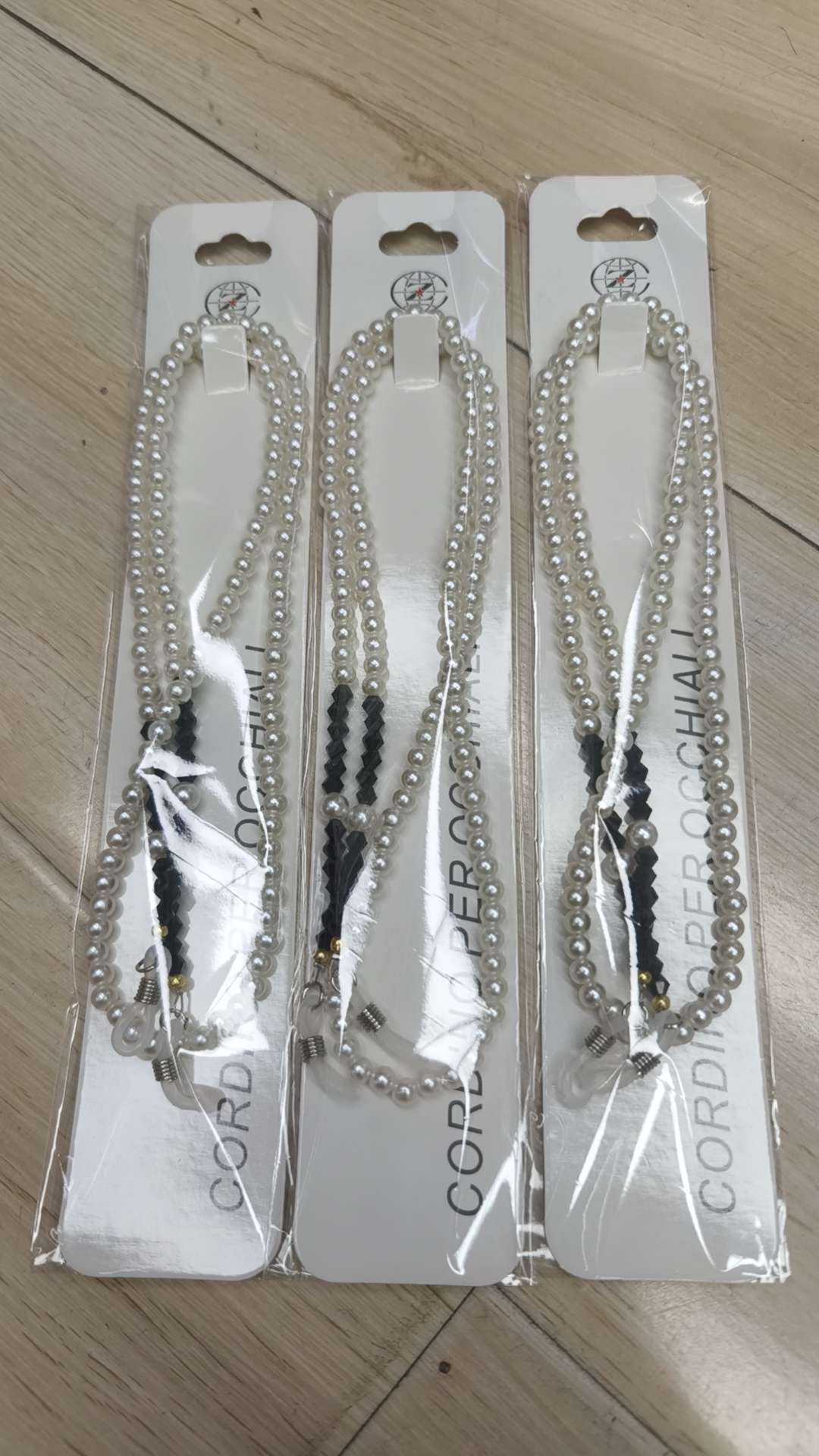 眼镜链女挂脖时尚黑链条硅胶眼镜配饰潮流简约眼镜及配件详情图2