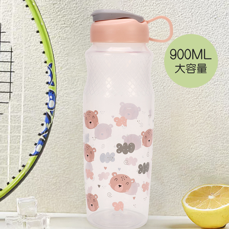Lock&lock hello bebe Children's cartoon drawstring Cup 900ml Sports direct drinking Water Cup Space Cup details Picture