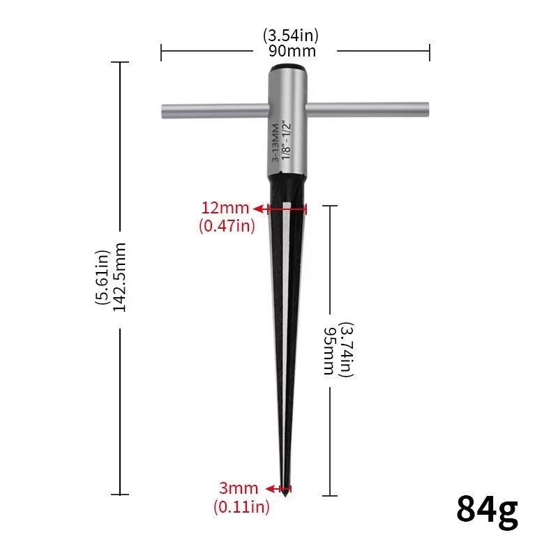 Novice 5-16mm round handle hexagonal handle taper reamers, 3-12mm woodworking wood board chamfering reamers undefined