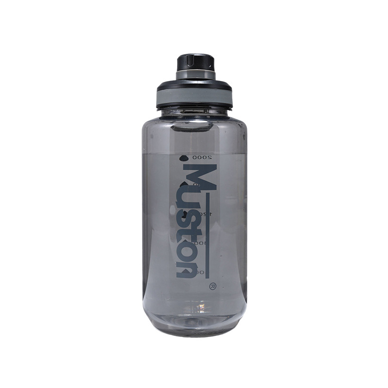 Men's large-capacity plastic water bottle, student high-temperature resistant summer sports bottle, 2000ML fitness space cup, hand-held Item Picture