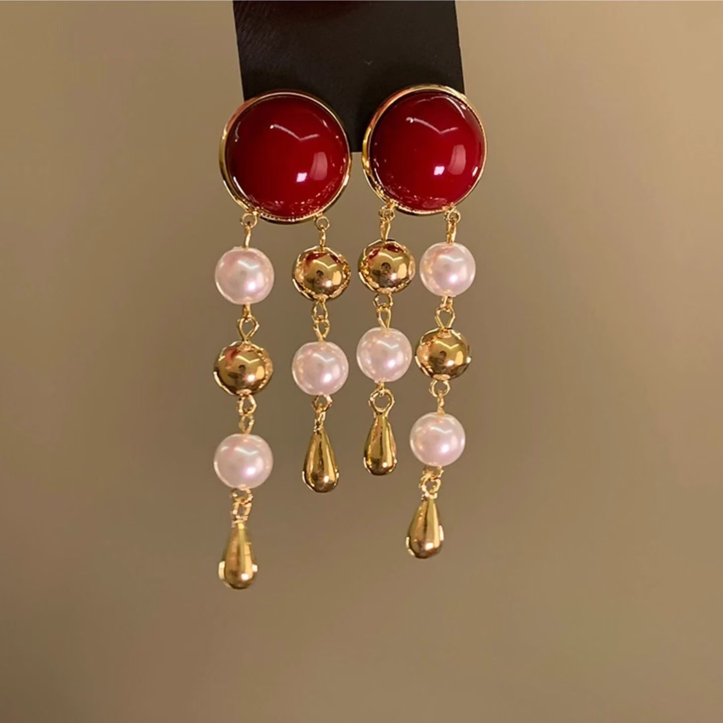Ethnic-style Miao silver tassel earrings for women, 2024 new high-end stud earrings, new Chinese-style ancient-style horse face skirt earrings details Picture