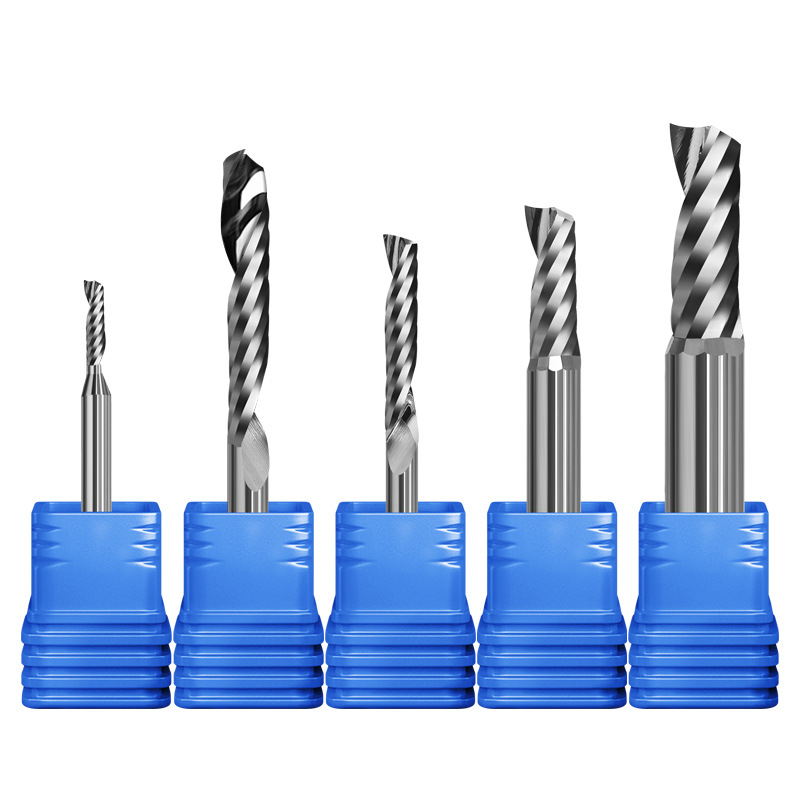 5A grade single-edge milling cutter, single-edge helical milling cutter, 3.175 engraving machine tool, acrylic density PVC board cutting cutter Item Picture